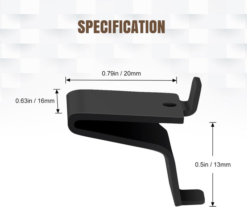 Lenink 256P-ZC Adjustable Pilaster Shelf Clip, 28 Pcs Black Shelving Brackets Clips for Metal and Wood Shelving - Image 2